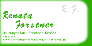 renata forstner business card
